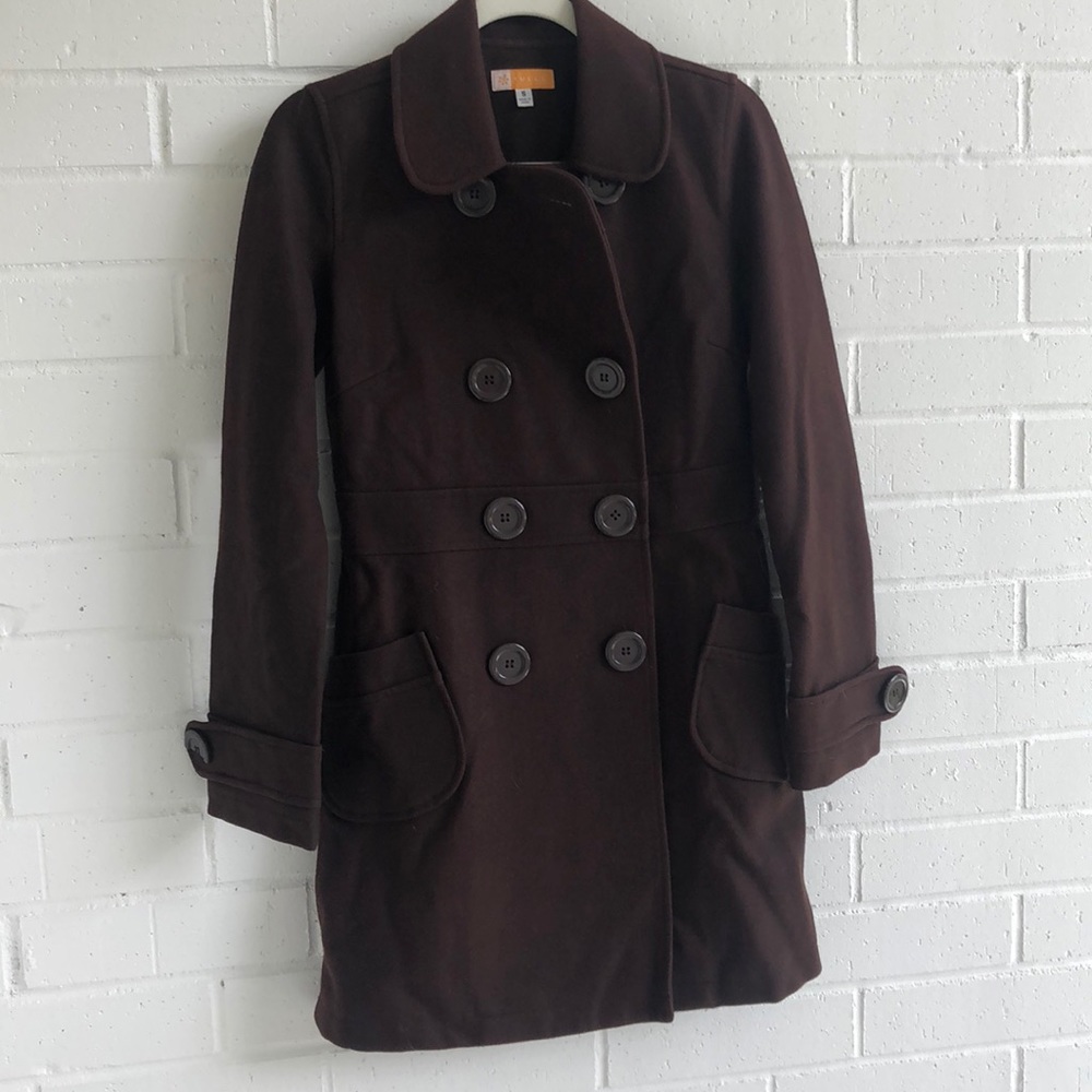 Tulle Wool Peacoat